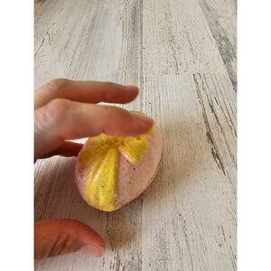 Midwest Teena flanner glitter Easter egg vintage pink yellow sparkle flower suga